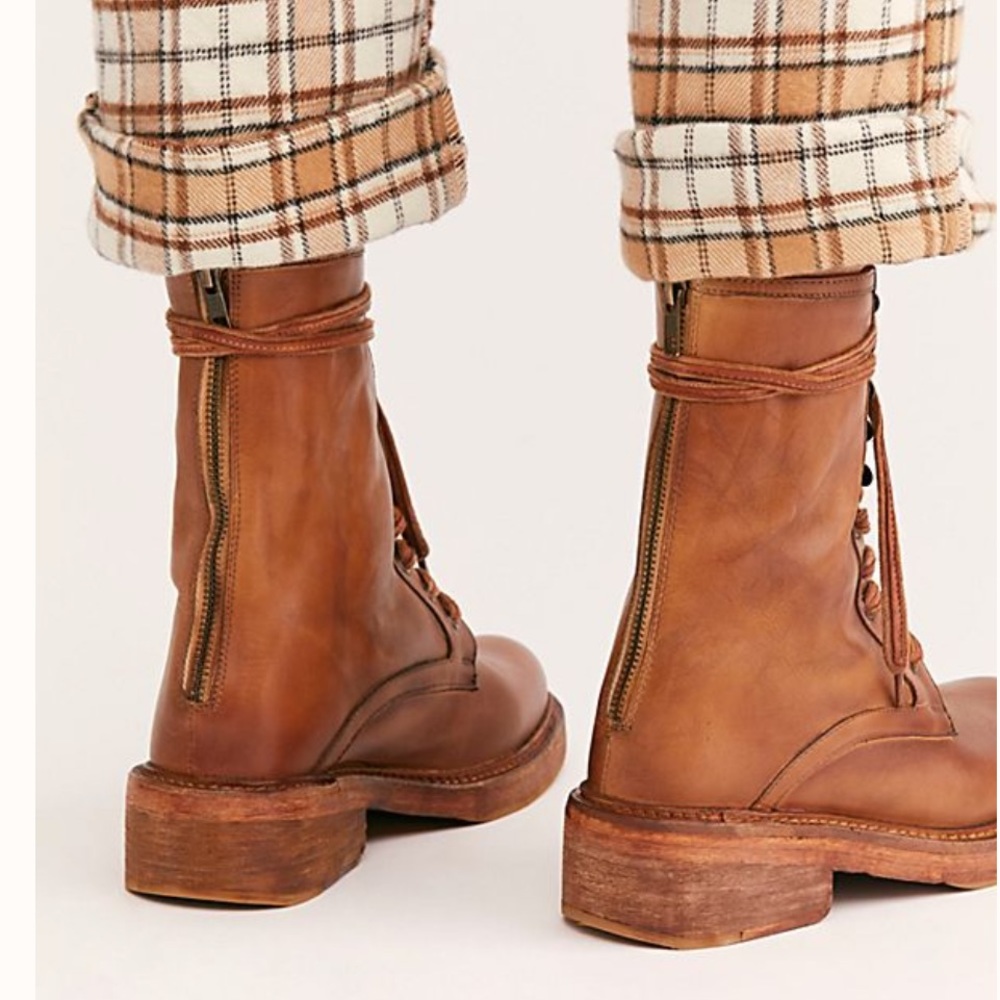 NEW FREE PEOPLE LACE-UP SANTA FE BOOTS 37 - Picture 3 of 7